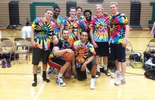 Basketball Team in Tie Dye T-Shirts